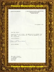 David Dimbleby Autograph Signed Letter 1994 – Achieve Man + Woman ?