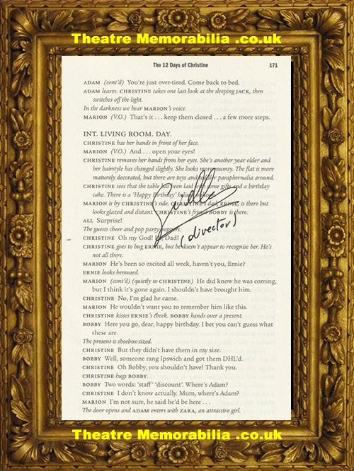 Inside Number 9 The 12 Days Of Christine script page signed by Guillem Morales - image 2