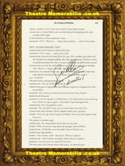 Inside Number 9 The 12 Days Of Christine script page signed by Guillem Morales