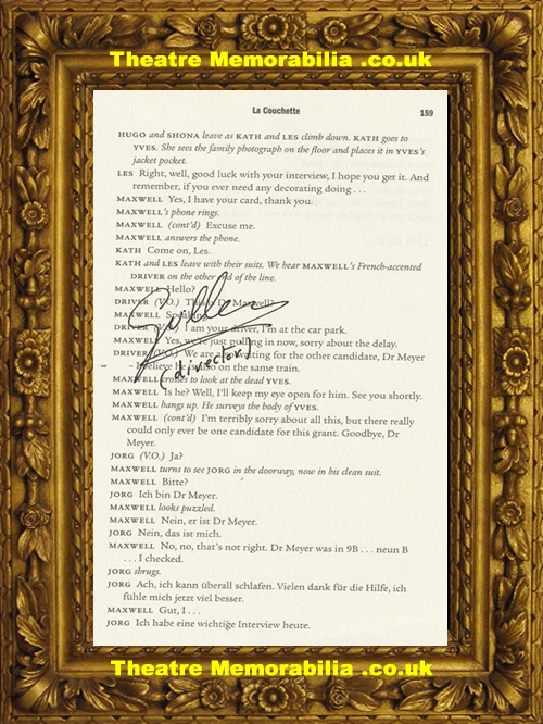 Inside Number 9 La Couchette script page signed by Guillem Morales - image 2
