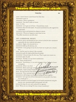Inside Number 9 Private View script page signed by Guillem Morales