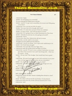 Inside Number 9 The 12 Days Of Christine script page signed by Guillem Morales