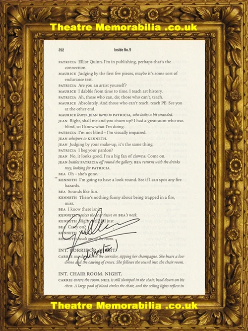 Inside Number 9 script page signed by Guillem Morales - image 2
