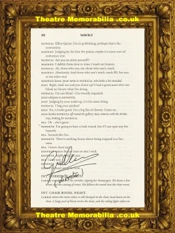Inside Number 9 script page signed by Guillem Morales