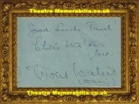 Doris Walters + Joyce Tersey Autograph Signed Sheet