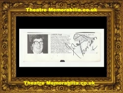 Frank Carson signed cutting picture