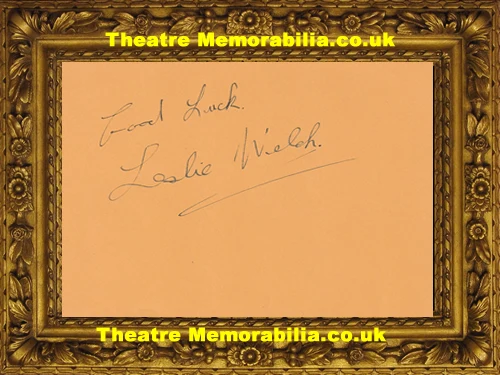 Unidentified signed autograph book page, signed Leslie - image 2
