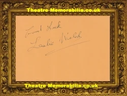 Unidentified signed autograph book page, signed Leslie