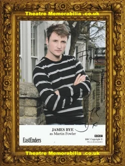 James Bye signed EastEnders cast card