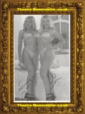 Jo & Kerry Autograph Signed Picture The Daily Sport Glamour Models