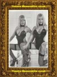 Jo & Kerry Autograph Signed Picture The Daily Sport Glamour Models