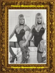 Jo & Kerry Autograph Signed Picture The Daily Sport Glamour Models