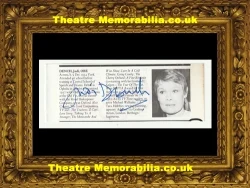 Judi Dench signed cutting picture, also signed by Anne Diamond