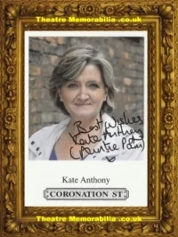 Kate Anthony Autograph Signed Picture Coronation Street