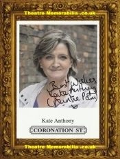 Kate Anthony Autograph Signed Picture Coronation Street