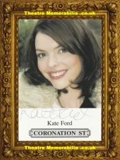 Kate Ford Autograph Signed Picture Coronation Street