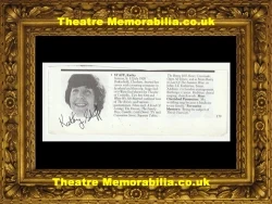 Kathy Staff signed cutting picture, also signed by Stan Stennet