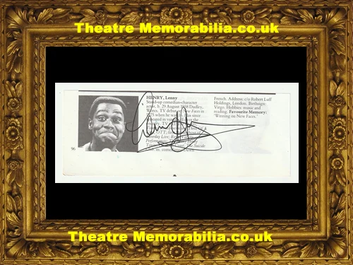Lenny Henry signed cutting picture - image 2