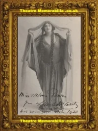 Lillah McCarthy Autograph Signed Picture Photograph English Actress 1900s