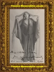 Lillah McCarthy Autograph Signed Picture Photograph English Actress 1900s