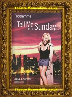 Tell Me On A Sunday signed theatre programme, London 2003