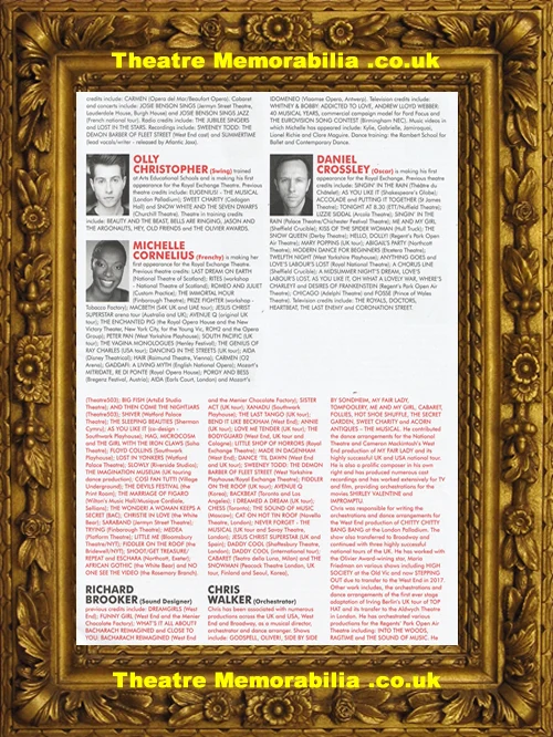 Sweet Charity signed theatre programme, Royal Exchange Theatre Manchester 2017 - image 4