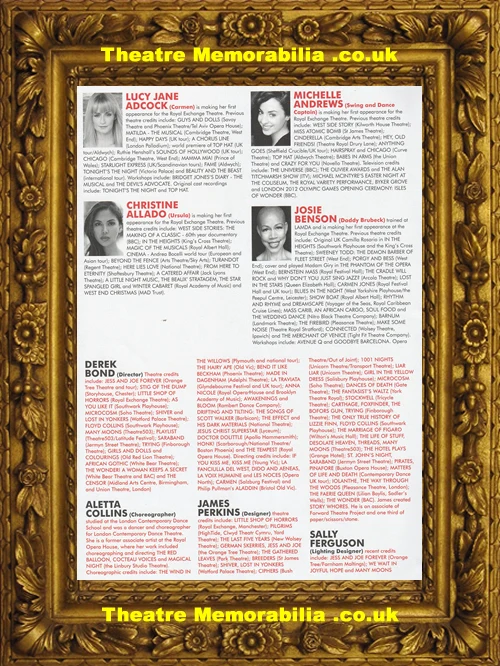 Sweet Charity signed theatre programme, Royal Exchange Theatre Manchester 2017 - image 5