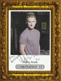 Mikey North Autograph Signed Picture Coronation Street