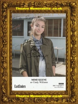 Mimi Keene signed EastEnders cast card