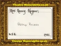 Nancy Reagan Autograph Signed Picture First Lady Wife American President