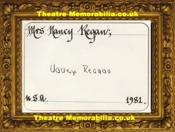 Nancy Reagan signed autograph card