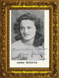 Nena Musker Autograph Signed Picture – 1940s Singer