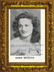 Nena Musker Autograph Signed Picture – 1940s Singer