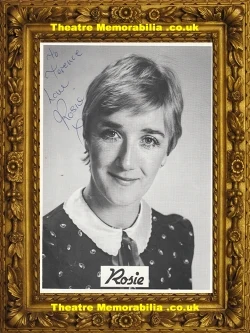 Rosie signed promo picture sheet, singer autograph