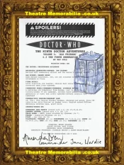 Amanda Drew Autograph Signed Script Page Doctor Who Art Work