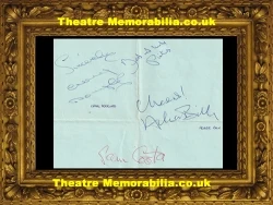 Craig Douglas and Acker Bilk signed autograph sheet