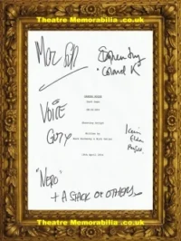 Danger Mouse Writer Acrors Autograph Signed Script Page