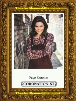 Faye Brookes signed Coronation Street picture cast card