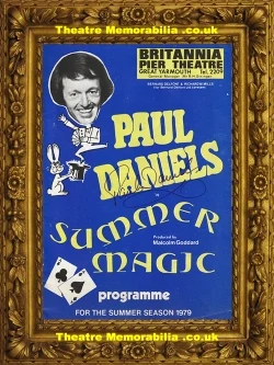 Paul Daniels Summer Magic signed theatre programme, Britania Pier Great Yarmouth 1979