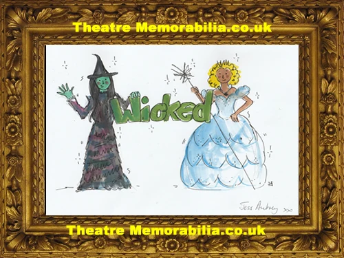 Jess Aubrey signed hand drawn Wicked artwork - image 2