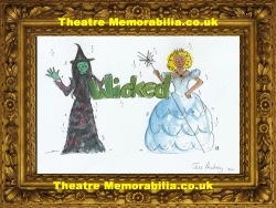 Jess Aubrey signed hand drawn Wicked artwork