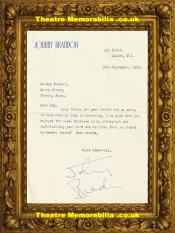 Johnny Brandon Autograph Signed Letter 1953 – Singer Don’t Worry