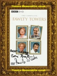 Prunella Scales + Connie Booth Autograph Signed DVD Booklet Fawlty Towers