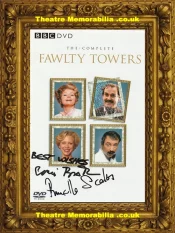 Prunella Scales + Connie Booth Autograph Signed DVD Booklet Fawlty Towers