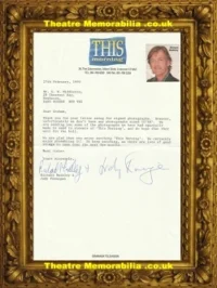 Richard & Judy Autograph Signed Letter – This Morning 1990
