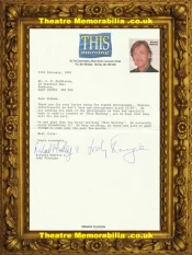 Richard & Judy Autograph Signed Letter – This Morning 1990