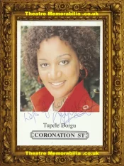 Tupele Dorgu Autograph Signed Picture Coronation Street