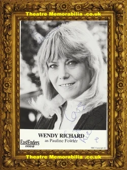 Wendy Richard signed EastEnders picture cast card