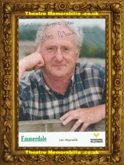 Peter Martin Autograph Signed Picture Len Reynolds Emmerdale