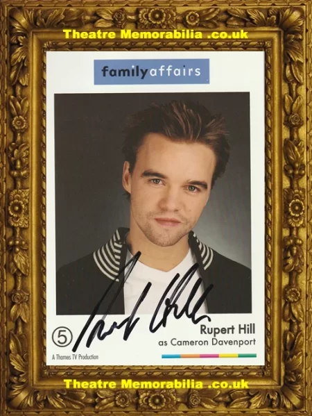  Rupert Hill Autograph Signed Picture Cameron Davenport Family Affairs Theatre Memorabilia - Theatre Programmes